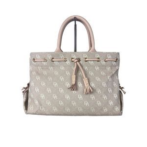 Dooney & Bourke Tan and Cream Logo Crossbody Bag